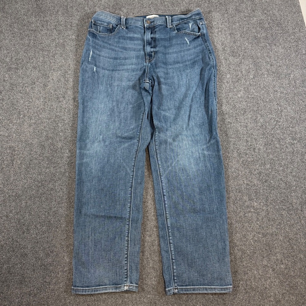 Studio Blue Jeans Women's 32x28 Blue Medium Wash Distressed Stretch